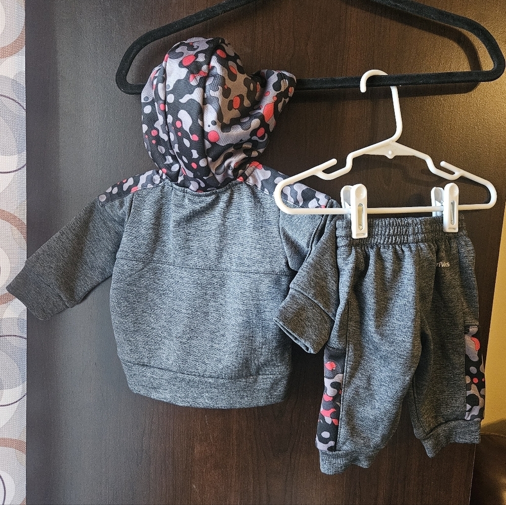 Gray And Red Baby Jogger Set - Picture 3 of 3
